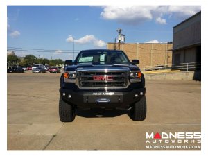 GMC Sierra 1500 Stealth Front Winch Bumper - Smittybilt XRC - Texture Black WARN M12000